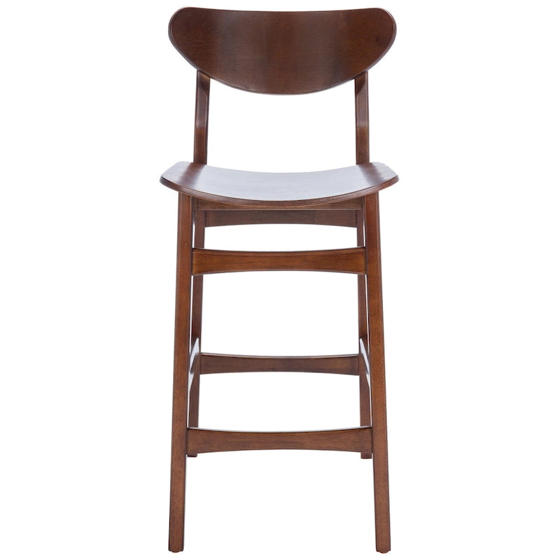 Mid-Century Counter Stool - 38"H - Scandinavian Style - Retro Silhouette - Soft Finish - 17"W x 23"D - Modern Chic - Kitchen Dining Bar - Contemporary