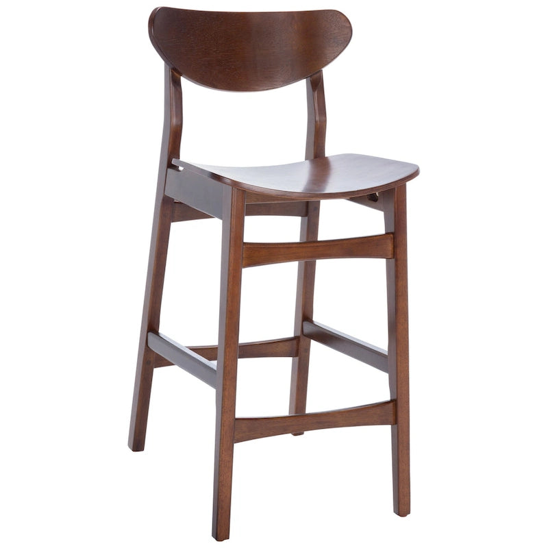 Mid-Century Counter Stool - 38"H - Scandinavian Style - Retro Silhouette - Soft Finish - 17"W x 23"D - Modern Chic - Kitchen Dining Bar - Contemporary