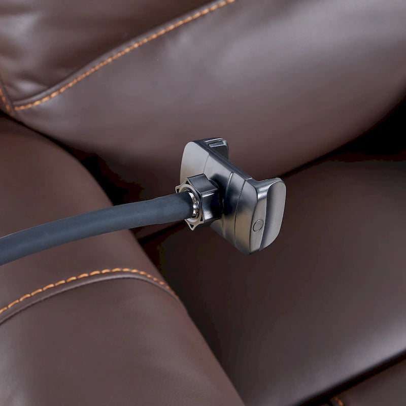 Zero Gravity Power Recliner, 139° Recline, Massage & Heating, USB Port, Phone Holder, Eco Leather, OKIN Motor