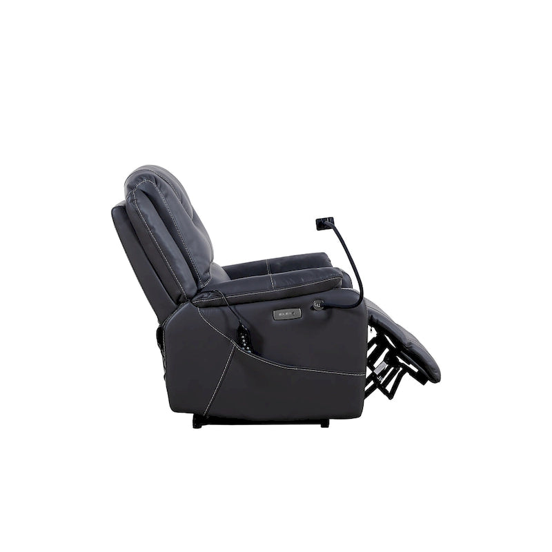 Zero Gravity Power Recliner, 139° Recline, Massage & Heating, USB Port, Phone Holder, Eco Leather, OKIN Motor