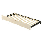 Twin Velvet Upholstered Daybed with Pop-Up Trundle - Expands to King, Backrest & Armrests, No Box Spring Needed