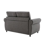 Pull-Out Sleeper Loveseat with Twin Memory Foam Mattress - 57.5" Linen Fabric Sofa Bed, 400lbs Capacity, Steel Frame - Convertible Space-Saving