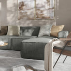 4-Piece Modular Sectional Sofa - Contemporary with Ottoman, Pocket Spring Core, Solid Wood Frame, 300 lbs Per Seat, Configurable