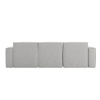 4-Piece Modular Sectional Sofa - Contemporary with Ottoman, Pocket Spring Core, Solid Wood Frame, 300 lbs Per Seat, Configurable