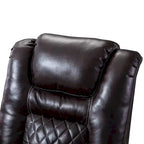 Electric Power Recliner Chair - Home Theater Seating with USB Charging, Cup Holders, Storage Armrests, Leather, 300 lbs Capacity