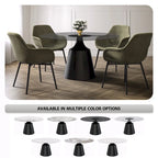 Modern Round Dining Table 60"-71" with Stainless Steel Pedestal Base, Glass or Sintered Stone Top
