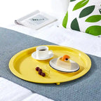 Round Metal Side Table - Removable Tray Top, Anti-Rust Waterproof, 19.7" H x 18.5" D, 50 lbs Capacity, Indoor/Outdoor, 7 Colors