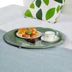 Round Metal Side Table - Removable Tray Top, Anti-Rust Waterproof, 19.7" H x 18.5" D, 50 lbs Capacity, Indoor/Outdoor, 7 Colors