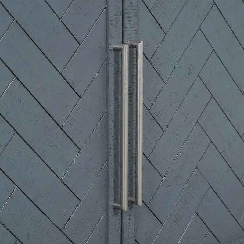 60" Wide Sideboard Cabinet - 3-Door Storage with Adjustable Shelves, Pine Veneer Finish, MDF Construction, Rustic Charm