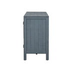 60" Wide Sideboard Cabinet - 3-Door Storage with Adjustable Shelves, Pine Veneer Finish, MDF Construction, Rustic Charm