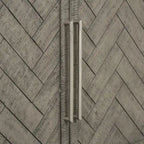 60" Wide Sideboard Cabinet - 3-Door Storage with Adjustable Shelves, Pine Veneer Finish, MDF Construction, Rustic Charm