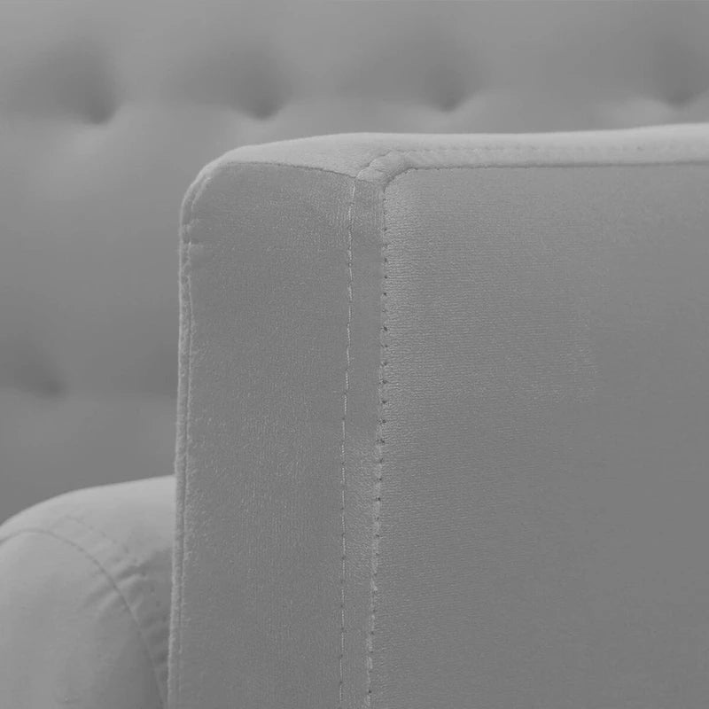 Convertible Futon Sofa Bed - Mid-Century Loveseat Sleeper with Tufted Back & Wood Legs for Living Room, Apartment, Office