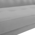 Convertible Futon Sofa Bed - Mid-Century Loveseat Sleeper with Tufted Back & Wood Legs for Living Room, Apartment, Office