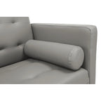 Convertible Futon Sofa Bed - Mid-Century Loveseat Sleeper with Tufted Back & Wood Legs for Living Room, Apartment, Office