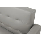 Convertible Futon Sofa Bed - Mid-Century Loveseat Sleeper with Tufted Back & Wood Legs for Living Room, Apartment, Office