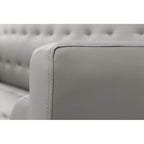 Convertible Futon Sofa Bed - Mid-Century Loveseat Sleeper with Tufted Back & Wood Legs for Living Room, Apartment, Office
