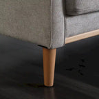 3-Seater Loveseat Sofa - Button-Tufted Back, USB Charging Port, Waterproof Polyester Fabric, 240 lbs Capacity, Cotton Filled