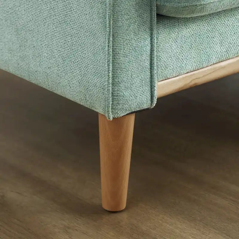 3-Seater Loveseat Sofa - Button-Tufted Back, USB Charging Port, Waterproof Polyester Fabric, 240 lbs Capacity, Cotton Filled