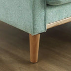 3-Seater Loveseat Sofa - Button-Tufted Back, USB Charging Port, Waterproof Polyester Fabric, 240 lbs Capacity, Cotton Filled