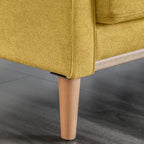 3-Seater Loveseat Sofa - Button-Tufted Back, USB Charging Port, Waterproof Polyester Fabric, 240 lbs Capacity, Cotton Filled