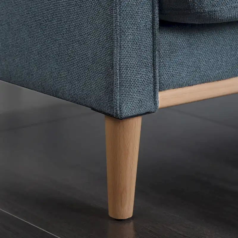 3-Seater Loveseat Sofa - Button-Tufted Back, USB Charging Port, Waterproof Polyester Fabric, 240 lbs Capacity, Cotton Filled