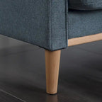 3-Seater Loveseat Sofa - Button-Tufted Back, USB Charging Port, Waterproof Polyester Fabric, 240 lbs Capacity, Cotton Filled