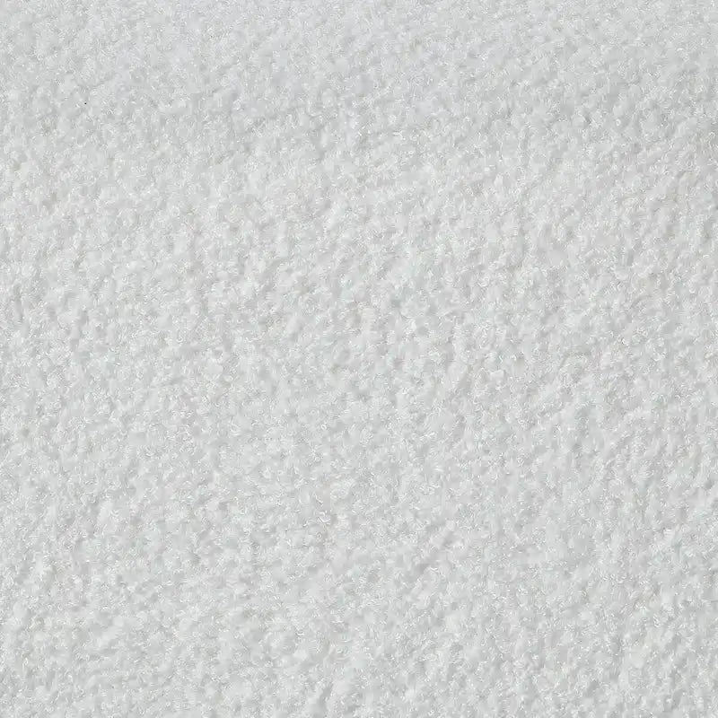 94" 3-Seat Teddy Fabric Sofa, 900 LBS Capacity, Curved Arms, Removable Cushions, White, Eucalyptus Wood Frame, Modern