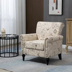 Mid-Century Modern Accent Chair Upholstered Lounge Arm Chair Single Sofa for Living Room