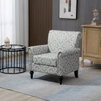 Mid-Century Modern Accent Chair Set of 2 - High-Density Foam - Linen Upholstery - 380 lbs Capacity - 20" Deep Seat - Living Room Bedroom Office