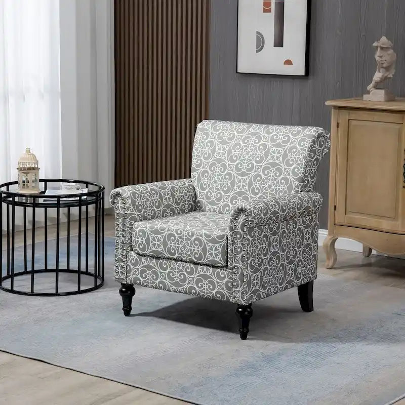 Mid-Century Modern Accent Chair Set of 2 - High-Density Foam - Linen Upholstery - 380 lbs Capacity - 20" Deep Seat - Living Room Bedroom Office