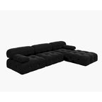 104" L-Shaped Sectional Sofa with Reversible Chaise, Velvet Modular Couch, 4-Seat Living Room Furniture