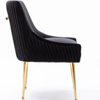 Velvet Dining Chairs Set of 8, Modern Glam Tufted Chairs with Gold Accents, 250 lbs Capacity Each
