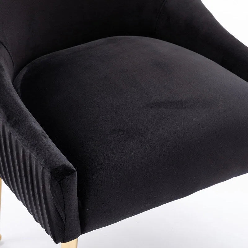 Velvet Dining Chairs Set of 8, Modern Glam Tufted Chairs with Gold Accents, 250 lbs Capacity Each