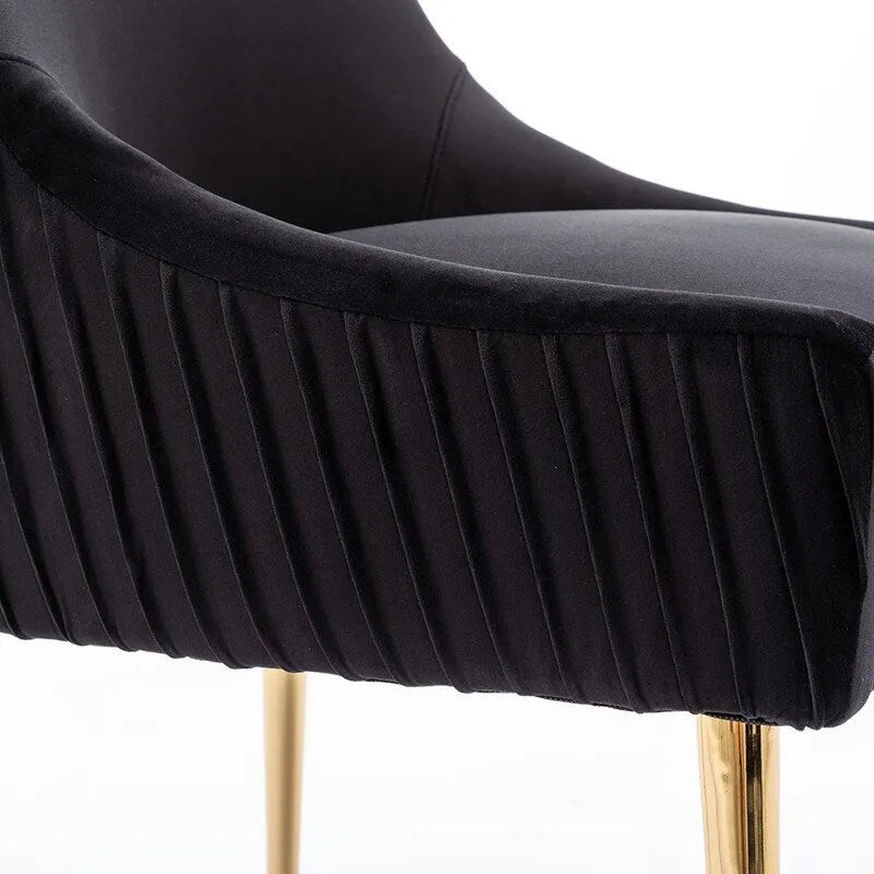 Velvet Dining Chairs Set of 8, Modern Glam Tufted Chairs with Gold Accents, 250 lbs Capacity Each