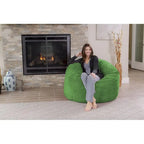 4-Foot Bean Bag Chair - Shredded Memory Foam - Removable Microfiber Cover - 48"x48"x30" - Machine Washable - Double Stitched - 47 lbs - Oversized Lounger