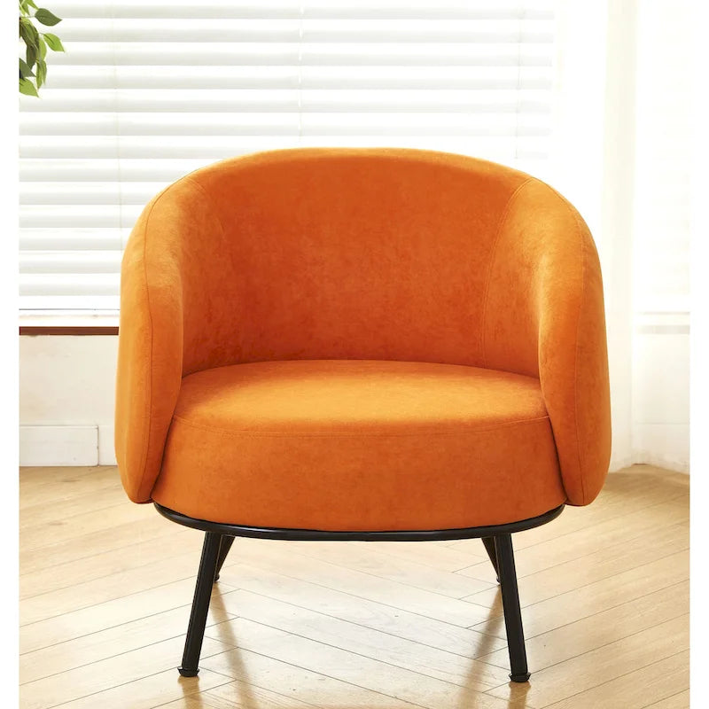 Mid Century Barrel Back Indoor Accent Chair