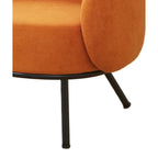 Mid-Century Barrel Back Accent Chair - Velvet Upholstery - Metal Legs - 28.74"W x 26.77"D x 28.35"H - Dense Foam - Easy Assembly - Multiple Colors