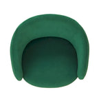 Mid-Century Barrel Back Accent Chair - Velvet Upholstery - Metal Legs - 28.74"W x 26.77"D x 28.35"H - Dense Foam - Easy Assembly - Multiple Colors