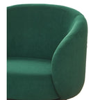 Mid-Century Barrel Back Accent Chair - Velvet Upholstery - Metal Legs - 28.74"W x 26.77"D x 28.35"H - Dense Foam - Easy Assembly - Multiple Colors