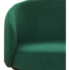 Mid-Century Barrel Back Accent Chair - Velvet Upholstery - Metal Legs - 28.74"W x 26.77"D x 28.35"H - Dense Foam - Easy Assembly - Multiple Colors