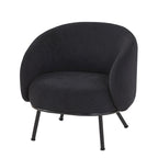 Mid-Century Barrel Back Accent Chair - Velvet Upholstery - Metal Legs - 28.74"W x 26.77"D x 28.35"H - Dense Foam - Easy Assembly - Multiple Colors