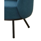 Mid-Century Barrel Back Accent Chair - Velvet Upholstery - Metal Legs - 28.74"W x 26.77"D x 28.35"H - Dense Foam - Easy Assembly - Multiple Colors