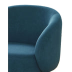 Mid-Century Barrel Back Accent Chair - Velvet Upholstery - Metal Legs - 28.74"W x 26.77"D x 28.35"H - Dense Foam - Easy Assembly - Multiple Colors