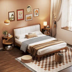 3-Tier Rustic Brown Semi Circle Side Table