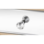 Mirrored Nightstand with 3 Drawers, Champagne Gold Bedside Table, 19.7"W x 15"D x 26"H Storage Cabinet