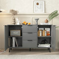 Wood Sideboard Buffet Cabinet with Storage, 3 Drawers & 2 Doors, Dining Room Console Table