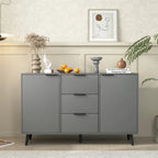 Wood Sideboard Buffet Cabinet with Storage, 3 Drawers & 2 Doors, Dining Room Console Table