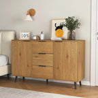 Wood Sideboard Buffet Cabinet with Storage, 3 Drawers & 2 Doors, Dining Room Console Table