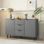 Wood Sideboard Buffet Cabinet with Storage, 3 Drawers & 2 Doors, Dining Room Console Table