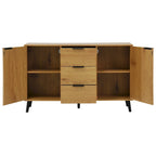 Wood Sideboard Buffet Cabinet with Storage, 3 Drawers & 2 Doors, Dining Room Console Table